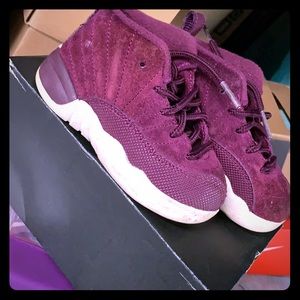 Jordan Shoes - Jordan 12 Retro Bordeaux/ Sal- Metallic Silver Jordan Shoes - Jordan 12 Retro Bordeaux/ Sal- Metallic Silver